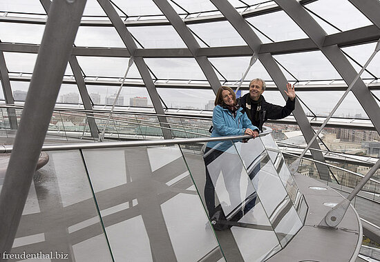 im oberen Bereich der Reichstagskuppel in Berlin