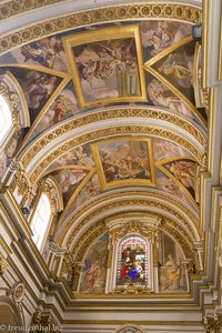 Deckenbemalung in der St. Paul's Cathedral von Mdina