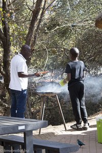 beim Braai im Shingwedzi Camp des Krüger Nationalpark