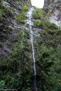 der vordere, kleinere Wasserfall des Barranco del Infierno