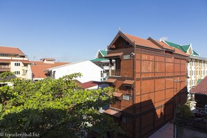 Aussicht von unserem Balkon im Vayakorn-Inn über Vientiane