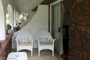 Terrasse vor unserem Zimmer - Rising Sun Guesthouse