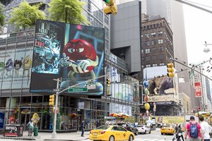 m&ms-Geschichten auf dem Times Square von New York