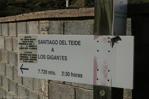Wanderweg von Santiago del Teide nach Los Gigantes