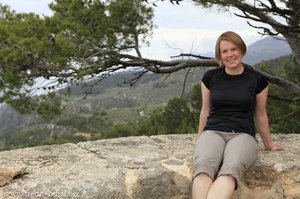 Annette auf dem Mirador des Tudons