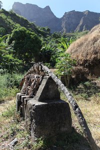 Zuckerrohrmühle auf Santiago der Kapverden