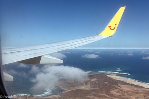 Anflug auf Boa Vista der Kapverden