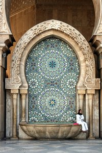 Brunnen bei der Moschee Hassan II. in Casablanca