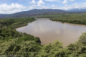 Die herrliche Landschaft entlang dem Rio Magdalena in Kolumbien.