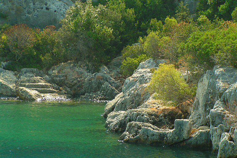 Versunkene Stadt Dolikhiste an der Türkischen Riviera