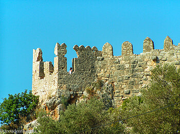 Turm und Zinnen der Kreuzritterburg Simena Kalesi