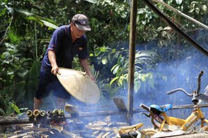 Iban-Barbecue am Batang Lemanak