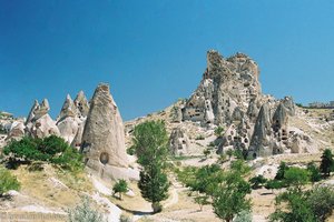 beim Burgfelsen Uchisar in Kappadokien