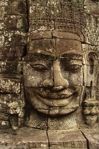 lächelndes Gesicht des Bodhisattva Lokeshvara im Bayon