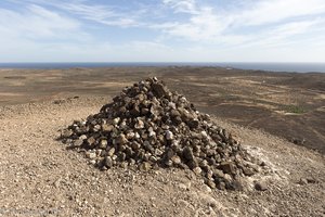 Steinpyramide an der Montaña de Tinaguache