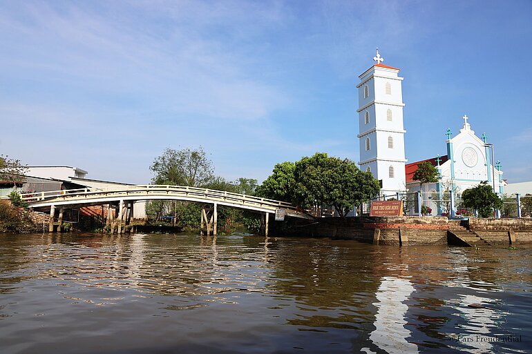 Kirche Họ Đạo Cái Muối auf An Binh im Mekong-Delta