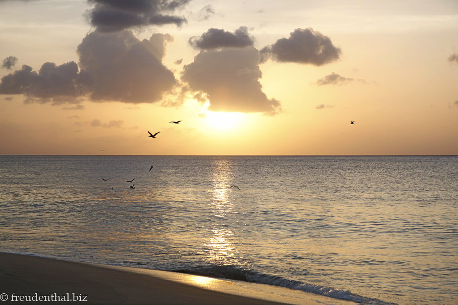 Malerischer Sonnenuntergang bei der Karibikinsel Tobago