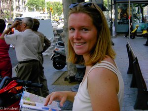 Anne auf dem Passeig de Grácia