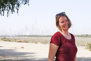 Anne beim Ras al Khor Wildlife Sanctuary