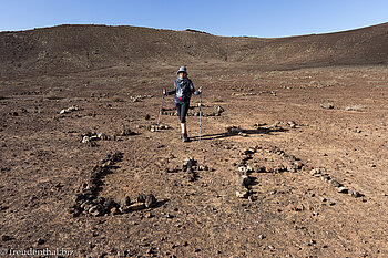 L + A auf dem Kratergrund der Montaña Roja