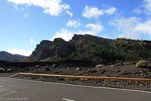 Blick vom Mirador de Chío zum Rand der Caldera