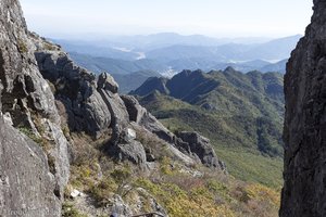 Zwischen den Felsen am Sangwangbong