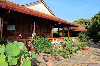 Terrasse beim Ut Thuy Homestay auf der Insel An Bình