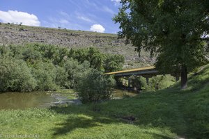 Brücke über die Raut bei Trebujeni in Moldawien.