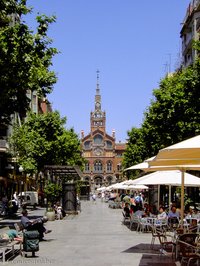 Blick aufs Krankenhaus Santa Creu i Sant Pau