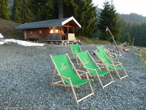 Sonnenliegen bei der Wannenkopfhütte