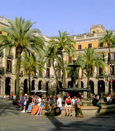 Placa Reial, der Königsplatz in Barcelona