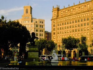 Blick über Plaça de Catalunya