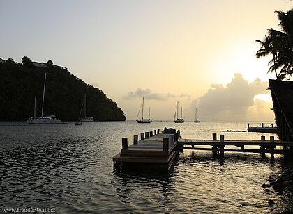 Sonnenuntergang bei der Marigot Bay