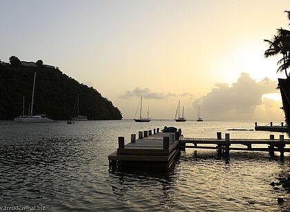 Sonnenuntergang bei der Marigot Bay