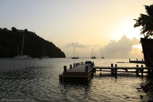 Abendstimmung in der Marigot Bay