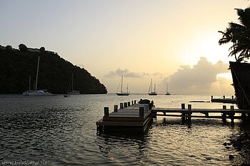 Abendstimmung in der Marigot Bay