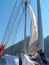 Segeln entlang der lykischen Küste in der Türkei