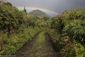 Der Rückweg mit Regenbogen