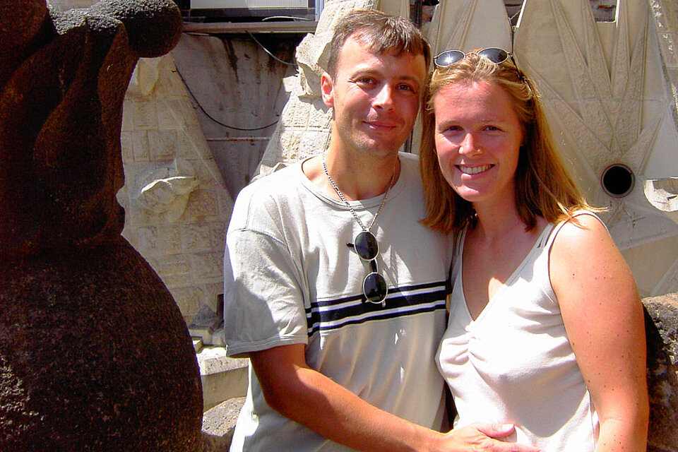 Anne und Lars bei der Sagrada Familia in Barcelona