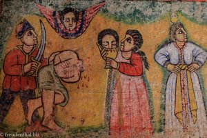 grausame Bibelmalereien im Ethnoligischen Museum
