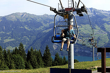 Anne in den Sportbahnen Kerenzerberg