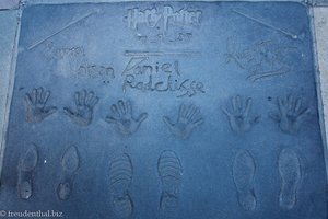 Hand- und Fußabdrücke von Daniel Radcliffe, Emma Watson und Rupert Grint