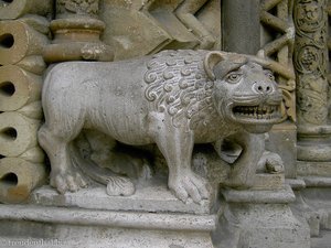 Steinfigur bei der Burg Vajdahunyad