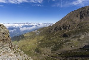 Blick vom Grat der Hönigspitz in den Karkessel