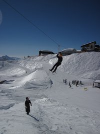 wir fliegen zur Lodge mit dem Flying Pingiun