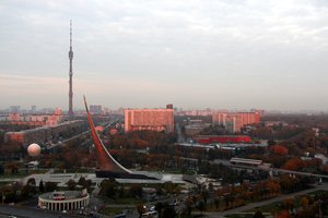 Blick vom Hotel Kosmos über das Allrussische Ausstellungszentrum