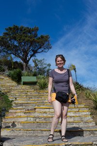 Annette beim Mirador de Caribe bei Topes de Collantes