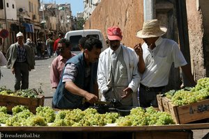 Traubenstand in der Medina von Casablanca