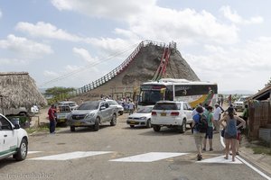 Beim Schlammvulkan El Totumo in Kolumbien