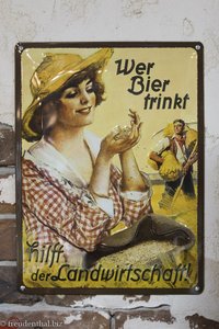 alte deutsche Bierwerbung im Keller des City Park Hotel im Zentrum Chisinaus